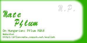 mate pflum business card