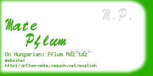 mate pflum business card